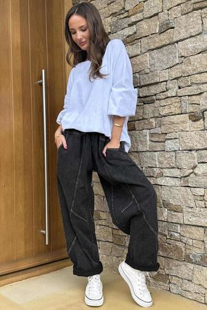 Duran Barrel Leg Jean Vintage Black